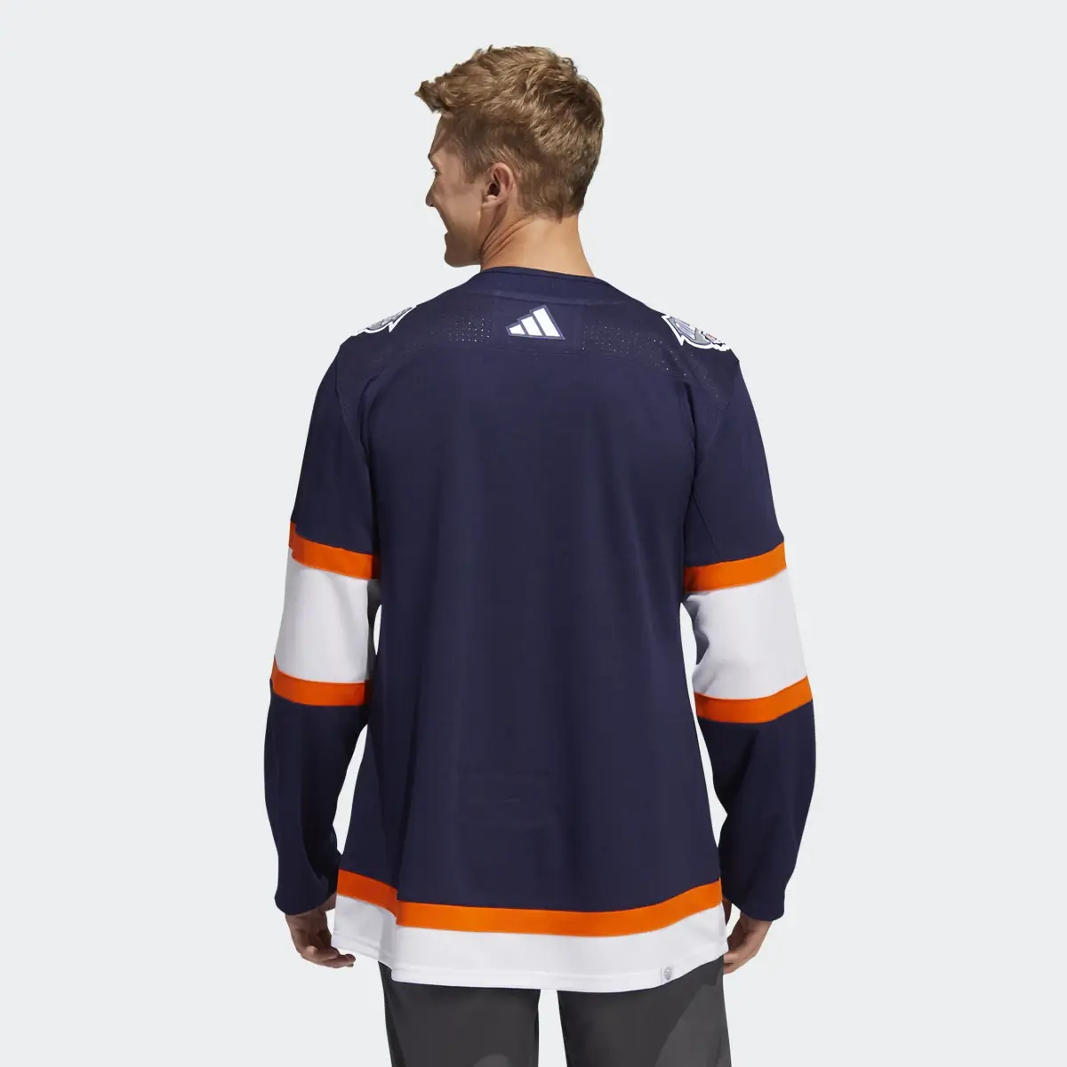 Adidas Oilers Authentic Reverse Retro Wordmark Jersey. 3