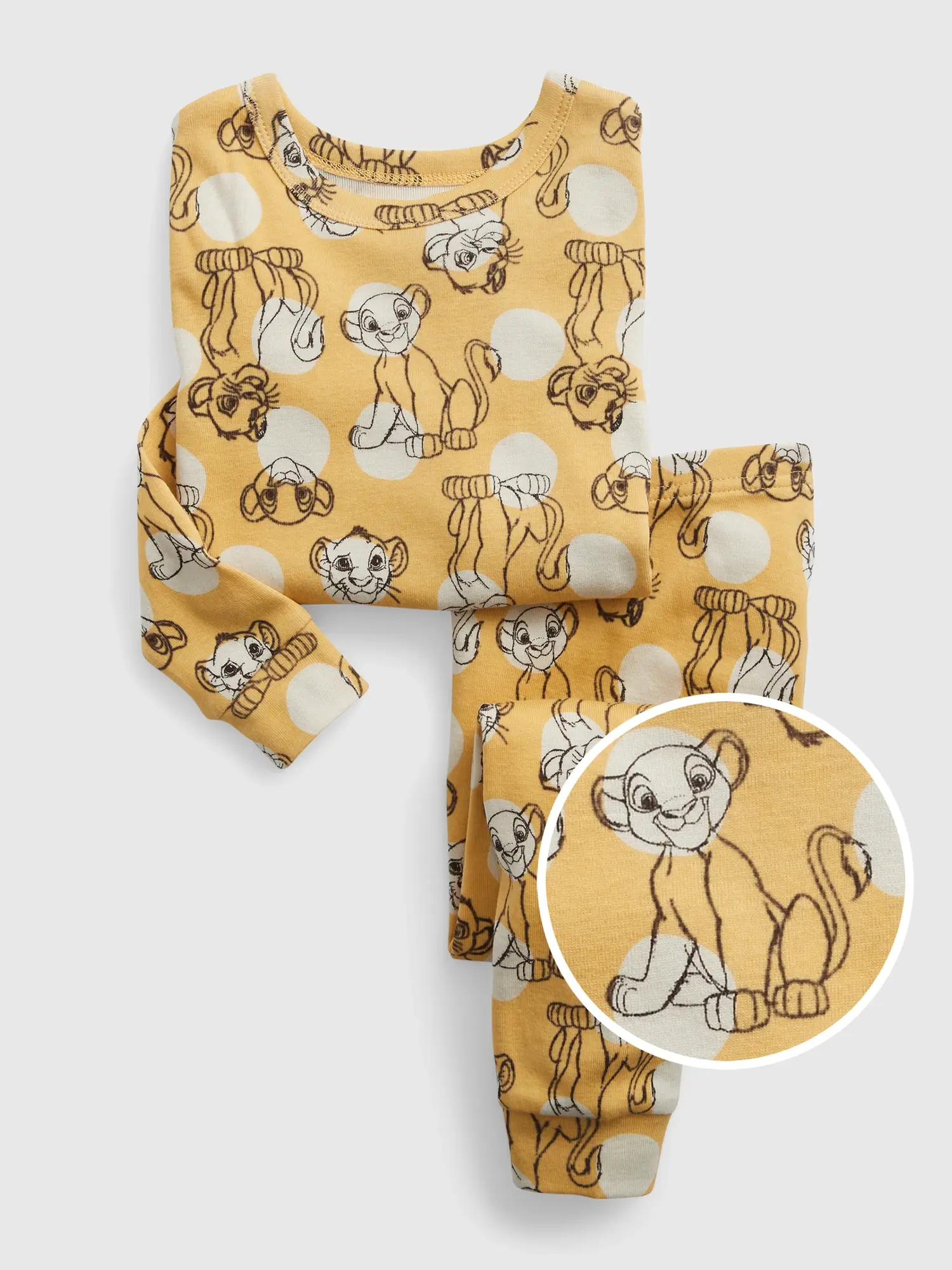 Gap babyGap &#124 Disney 100% Organic Cotton Simba PJ Set yellow. 1