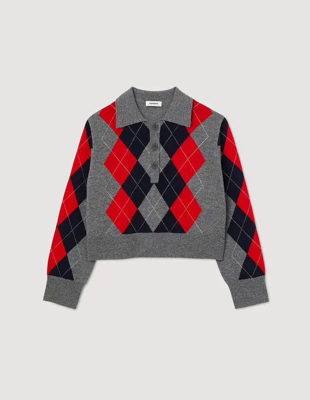 Sandro Diamond polo neck sweater. 2
