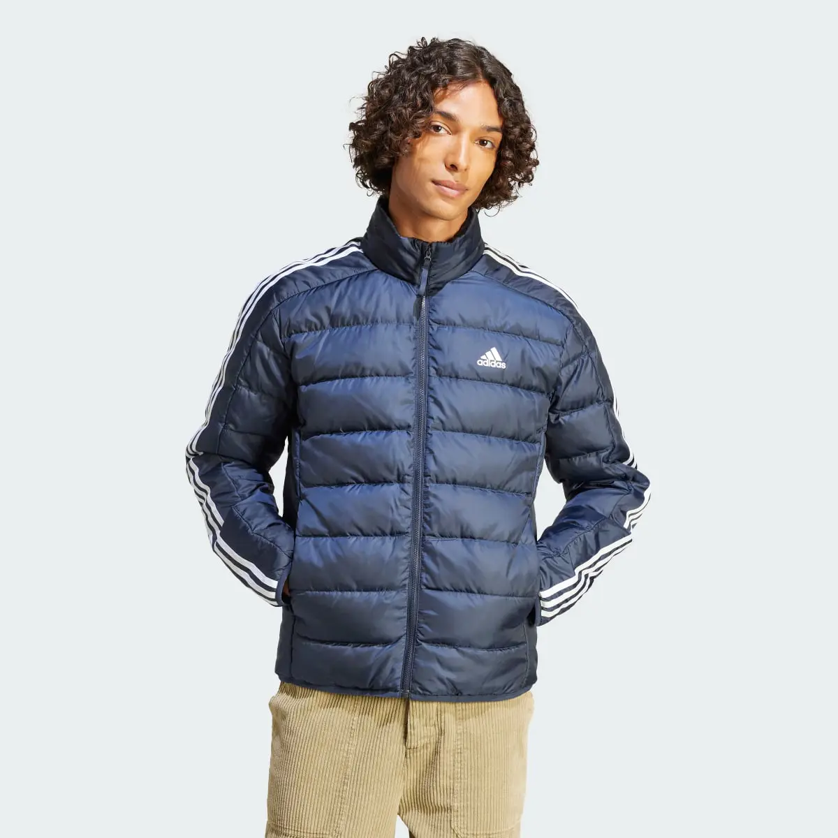 Adidas Essentials 3-Stripes Light Down Jacket. 2