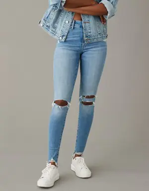 Luxe Ripped High-Waisted Jegging