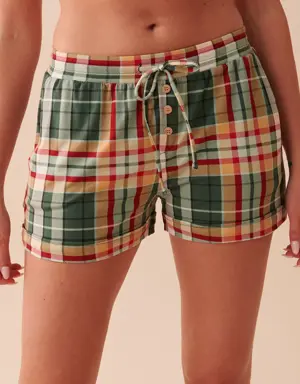 Super Soft Plaid Pajama Shorts