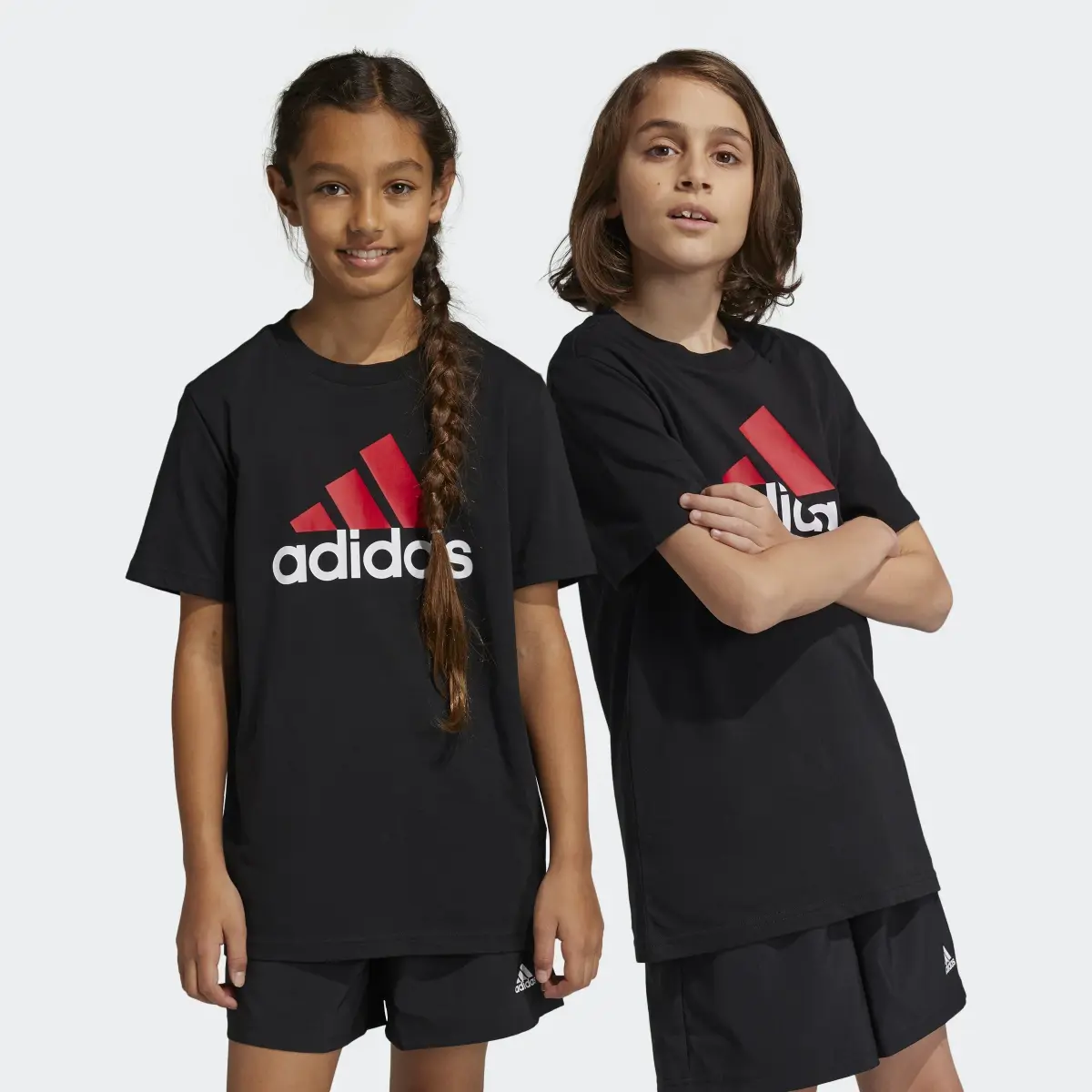 Adidas Essentials Two-Color Big Logo Cotton Tee. 1