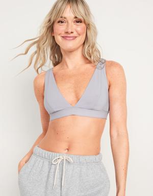 Old Navy Supima® Cotton-Blend Plunge Bralette Top for Women purple