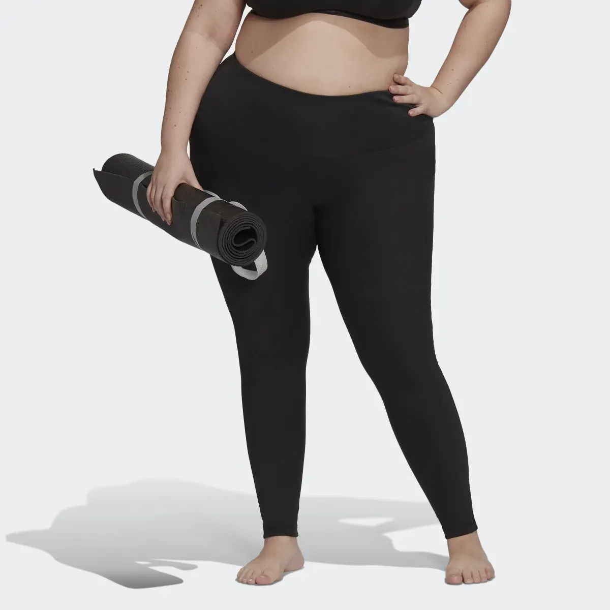 Adidas Yoga Essentials High-Waisted Leggings (Plus Size). 1