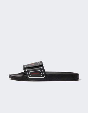 Erkek Slazenger Düz Taban Slip On Suni Deri Terlik