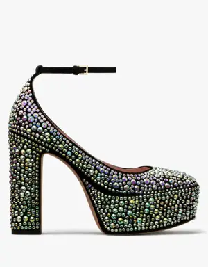 Gia Pavé Platform Pumps