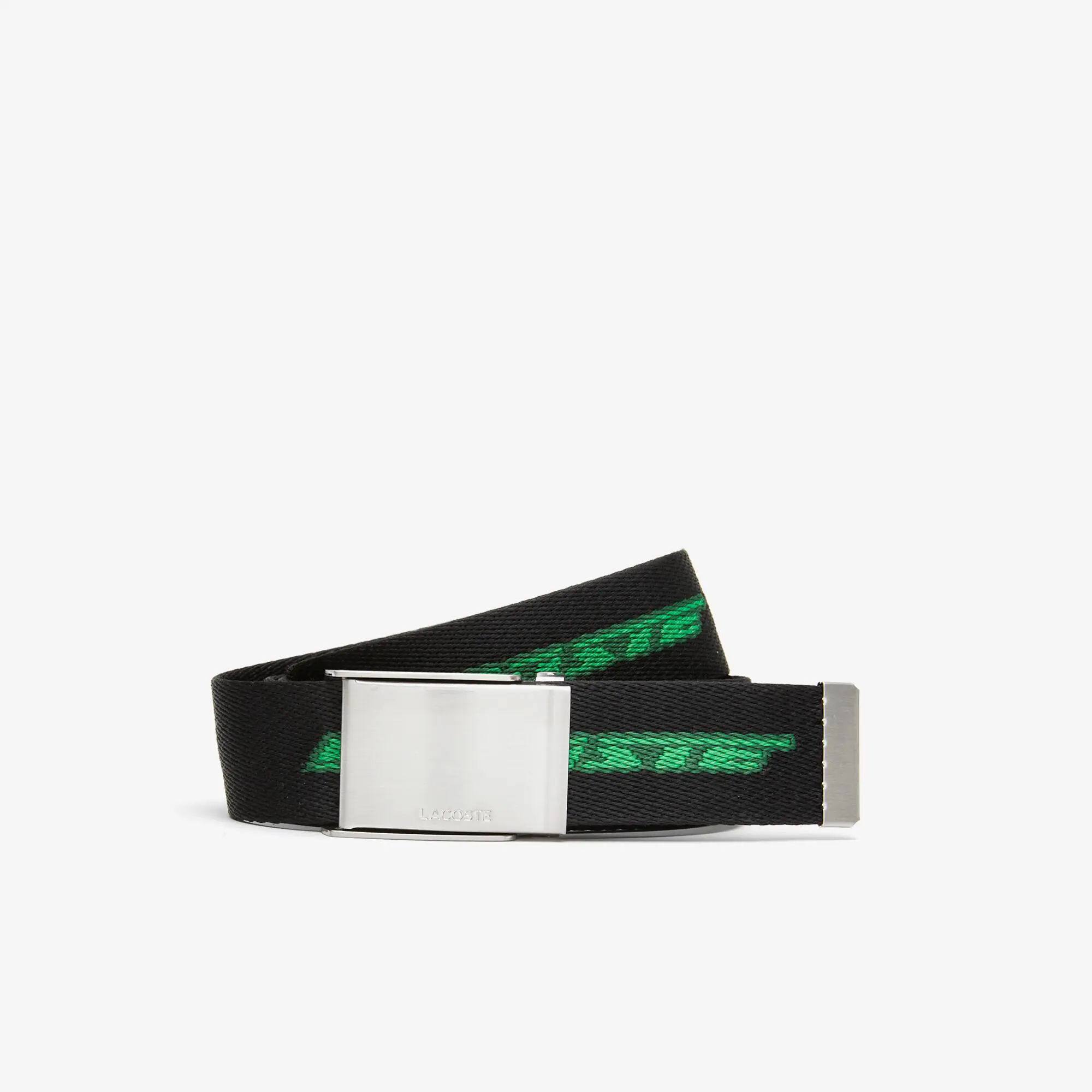 Lacoste Men’s Lacoste Contrast Logo Print Belt. 1