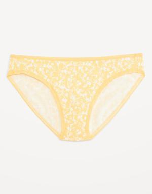 Mid-Rise Bikini Underwear for Women yellow