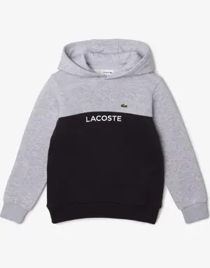Sweatshirt de flanela de algodão orgânico Lacoste para criança