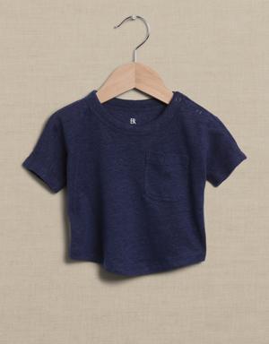 Linen T-Shirt for Baby + Toddler blue