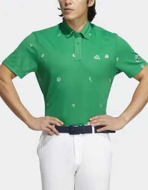 Adidas Play Green Monogram Polo Shirt