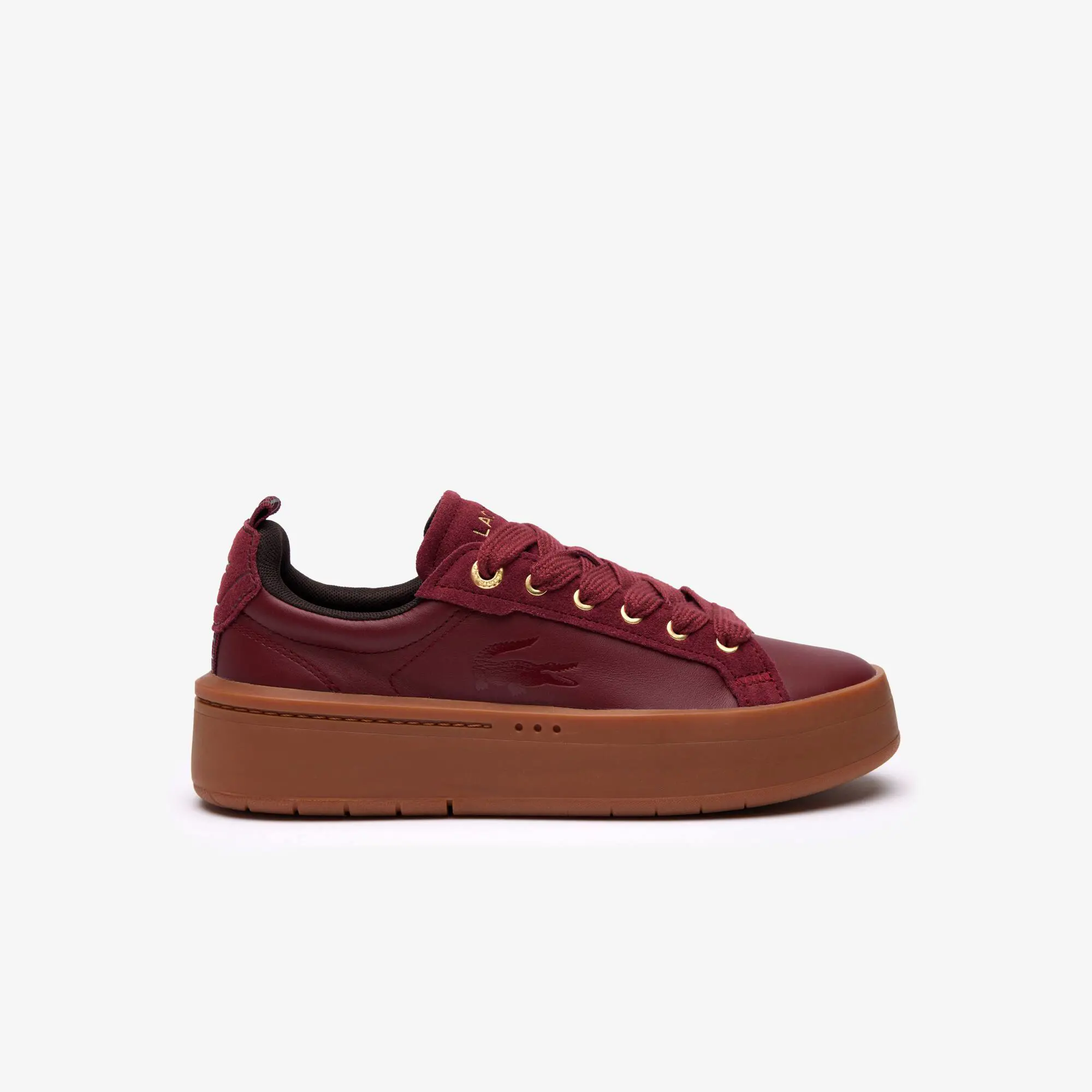 Lacoste Women's Carnaby Platform Colourblock Leather Trainers. 1