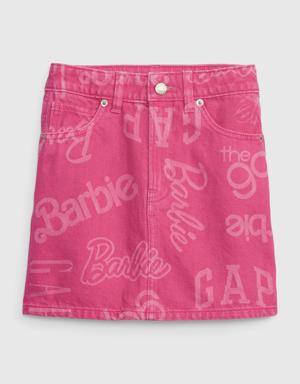 Gap × Barbie™ Kids High Rise Logo Washwell™ Denim Etek