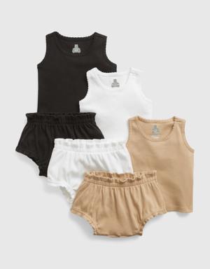 Baby 100% Organic Cotton First Favorites Outfit Set (3-Pack) black