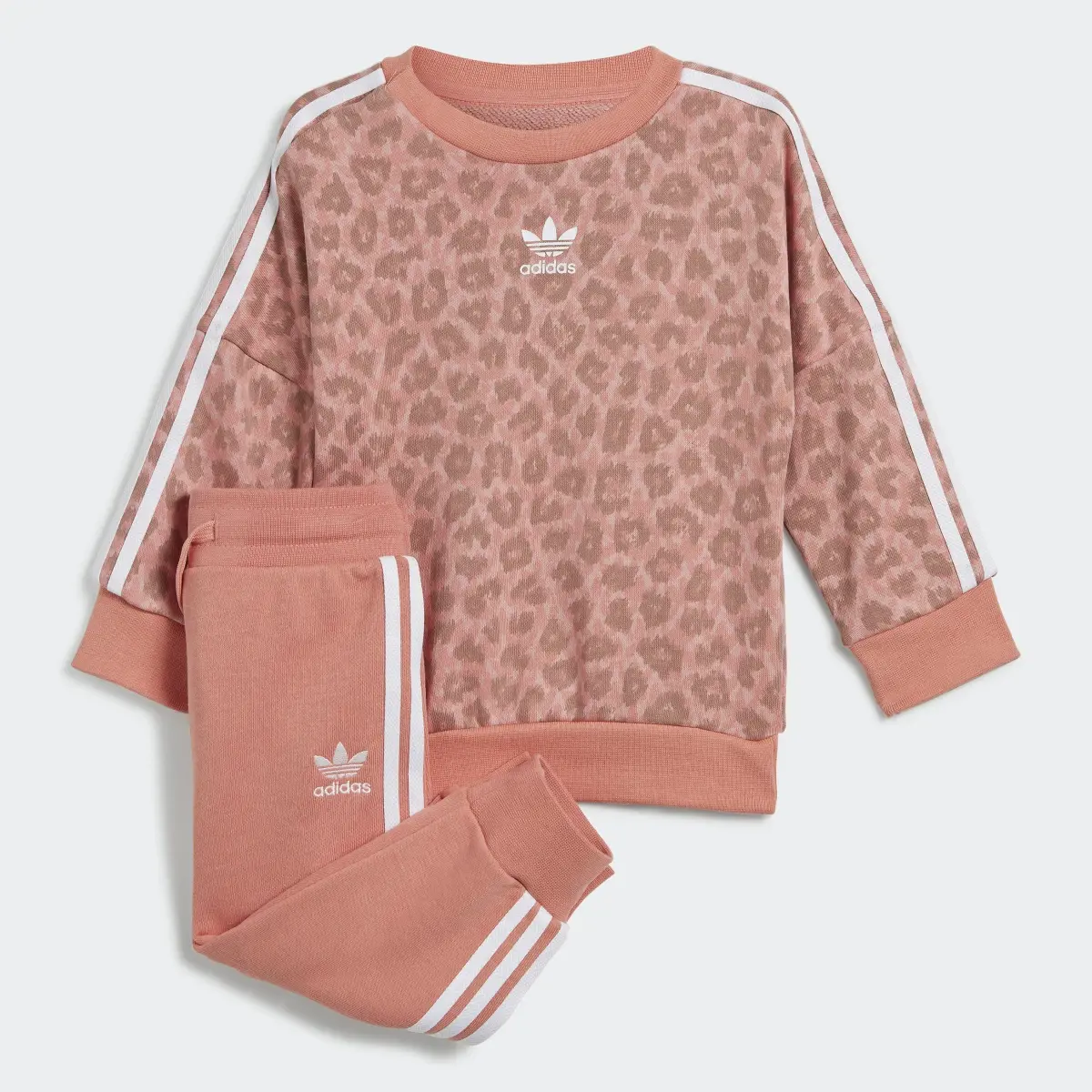 Adidas Animal Allover Print Sweatshirt und Hose Set. 1