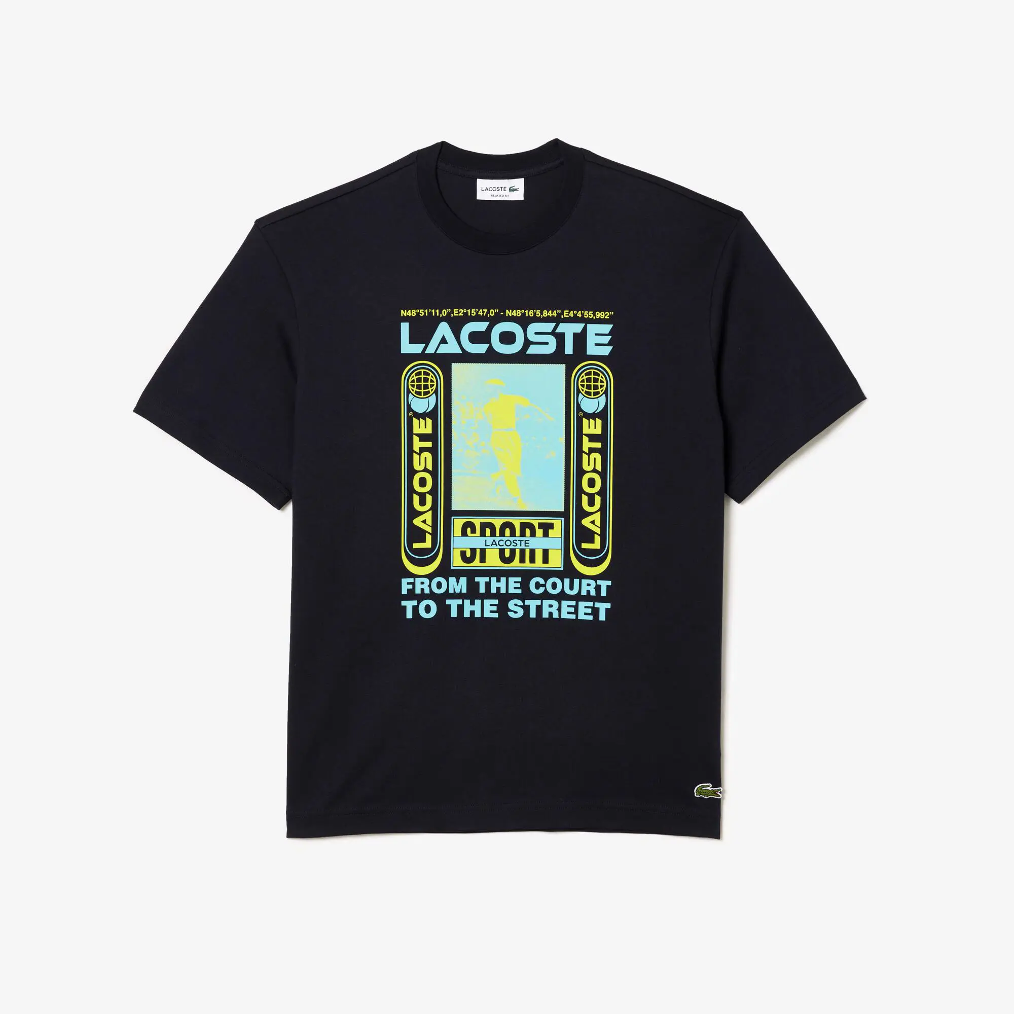 Lacoste Unisex Relaxed Fit René Lacoste Print T-Shirt. 2 Lacoste Unisex Relaxed Fit René Lacoste Print T-Shirt. 2