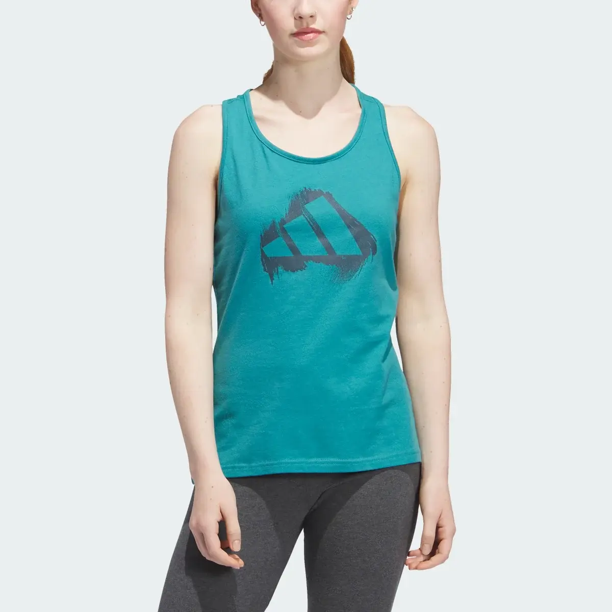 Adidas 3 Bar Logo Graphic Tank Top. 1