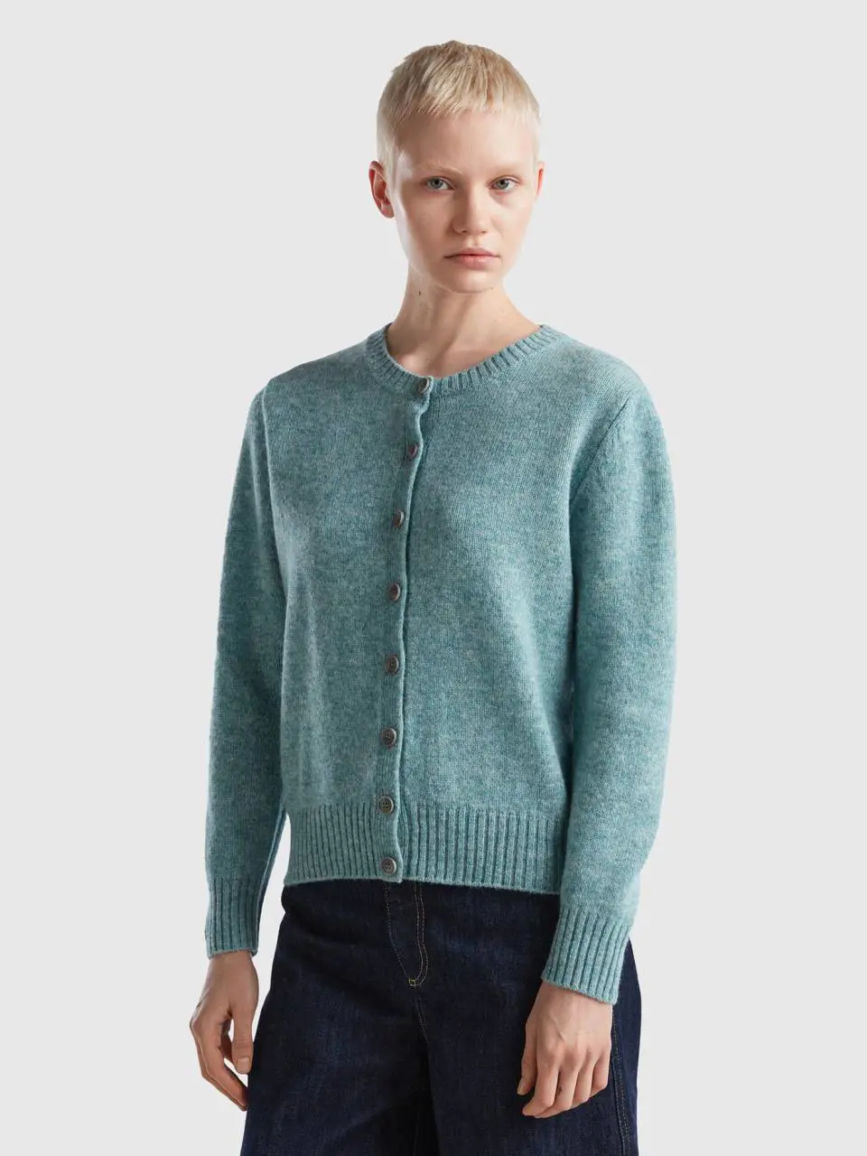 Benetton cardigan in pure shetland wool. 1