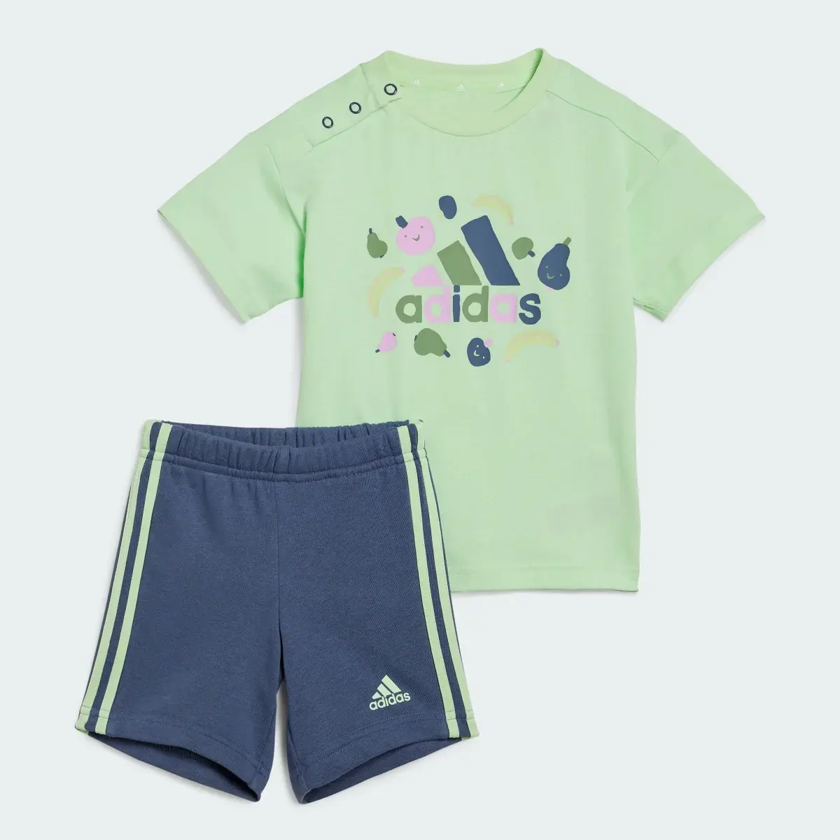 Adidas Essentials Allover Print Kids Tişört Takımı. 1