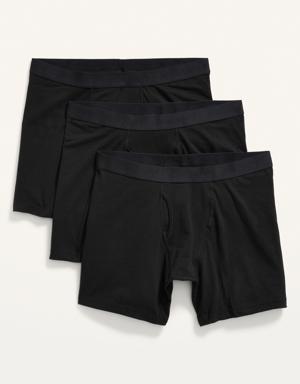 3-Pack Soft-Washed Boxer Briefs -- 6.25-inch inseam black