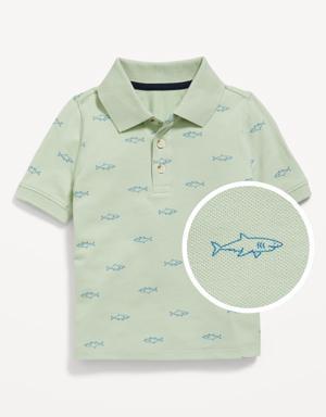 Old Navy Printed Polo Shirt for Toddler Boys gray