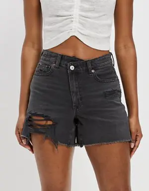 Denim Highest Waist Baggy Short