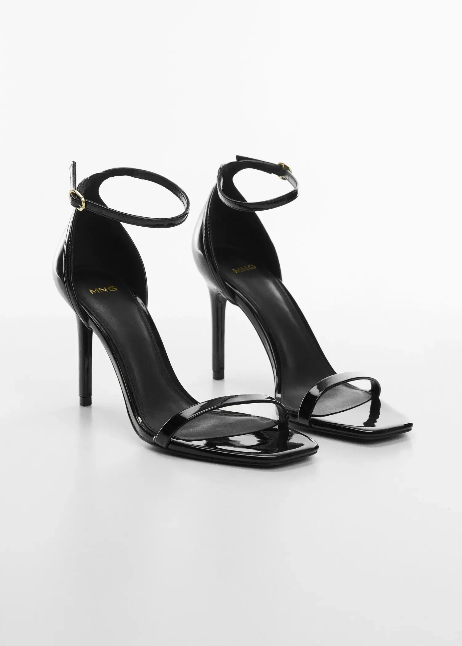 Mango Patent leather effect heeled sandal. 3