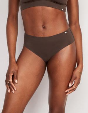 Low-Rise Soft-Knit No-Show Hipster Underwear for Women brown