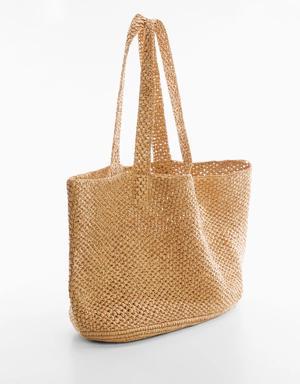 Natural fiber shopper bag