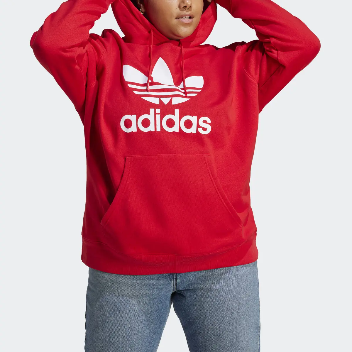 Adidas Trefoil Hoodie (Plus Size). 1