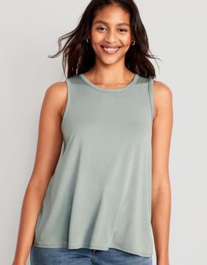 Luxe Swing Tank Top for Women silver