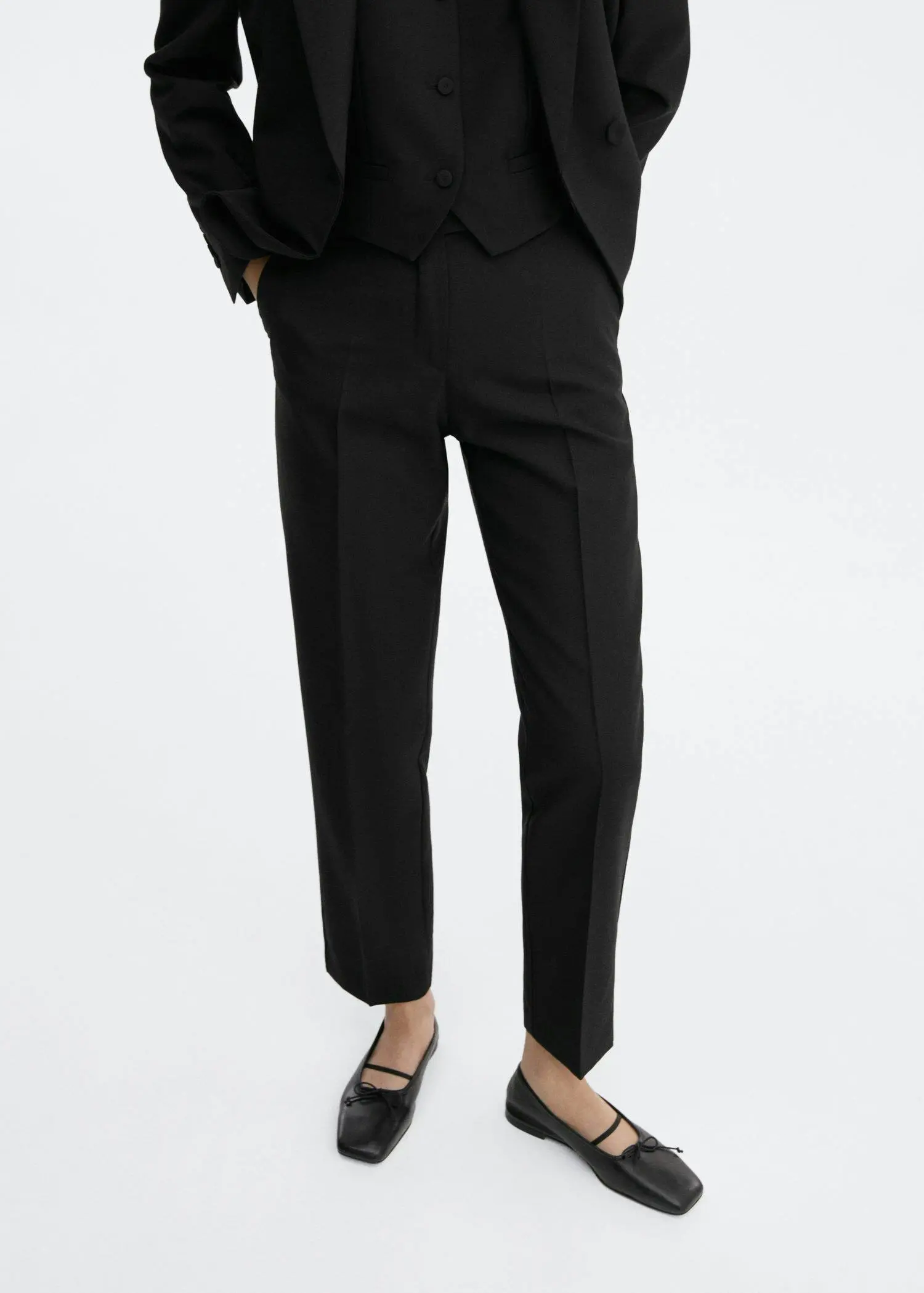 Mango Straight wool suit trousers. 1