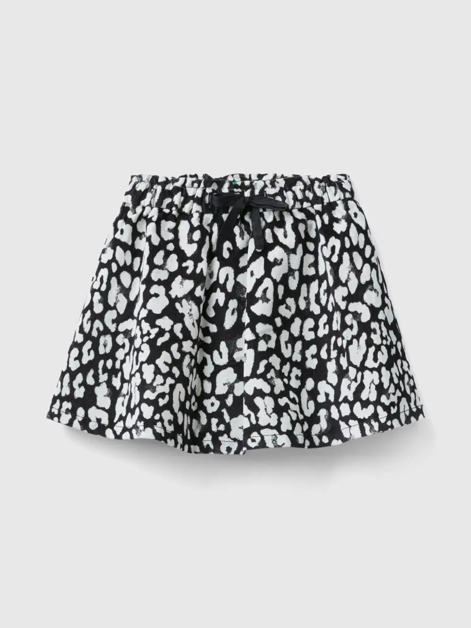 Benetton animal print velvet mini skirt. 1