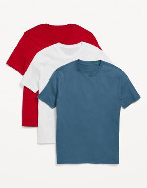 Soft-Washed Crew-Neck T-Shirt 3-Pack for Men red