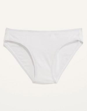 Supima&#174 Cotton-Blend Bikini Underwear for Women white