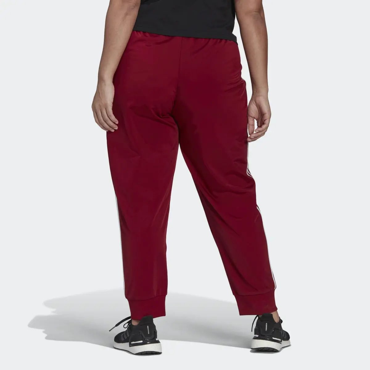 Adidas Essentials Warm-Up Slim Tapered 3-Stripes Track Pants (Plus Size). 2