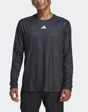 Adidas Workout PU Print Long-Sleeve Top