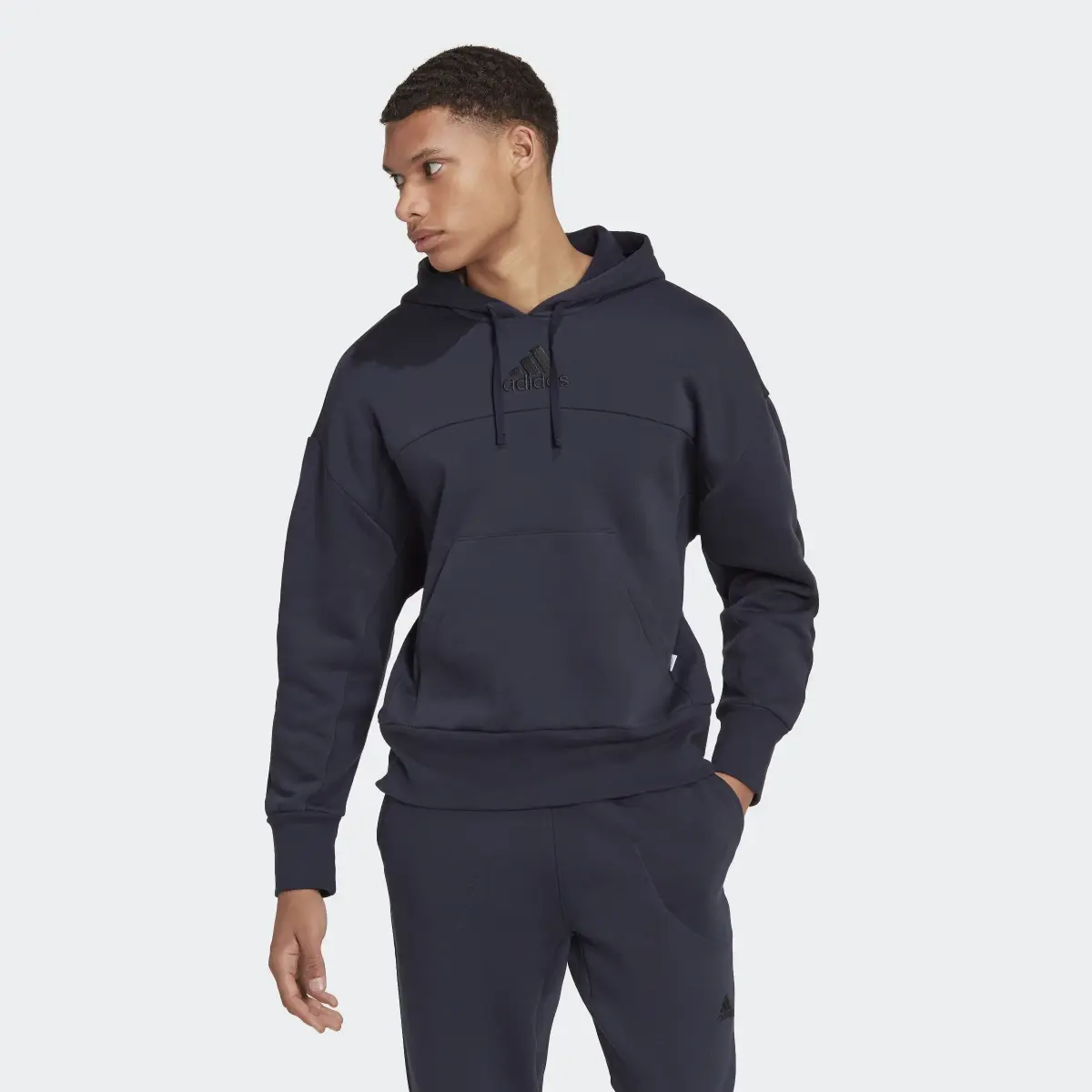 Adidas Studio Lounge Fleece Hoodie. 2