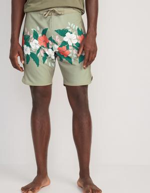 Printed Built-In Flex Board Shorts -- 8-inch inseam green