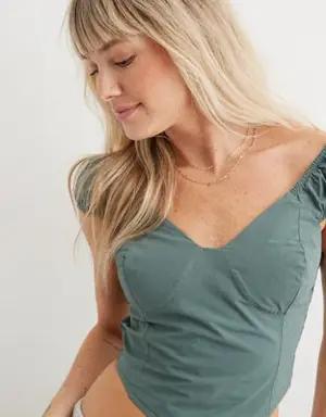 Woven Corset Top