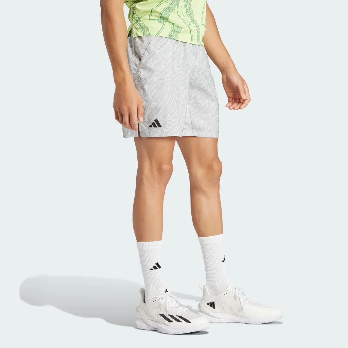Adidas Short de tennis ergonomique imprimé HEAT.RDY Pro 17,8 cm. 3