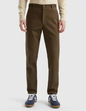 slim fit chinos with dropped crotch