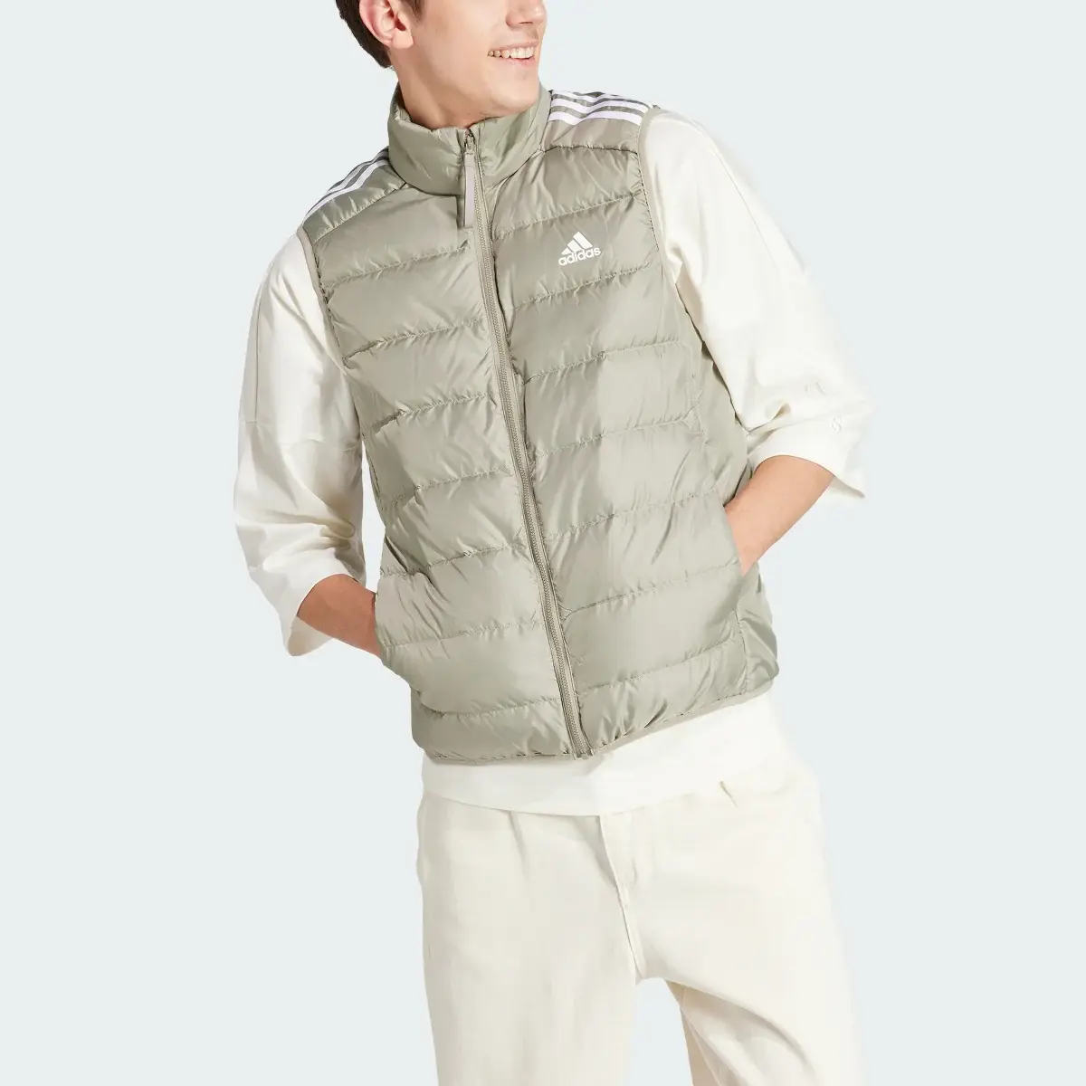 Adidas Essentials 3-Stripes Light Down Vest. 1