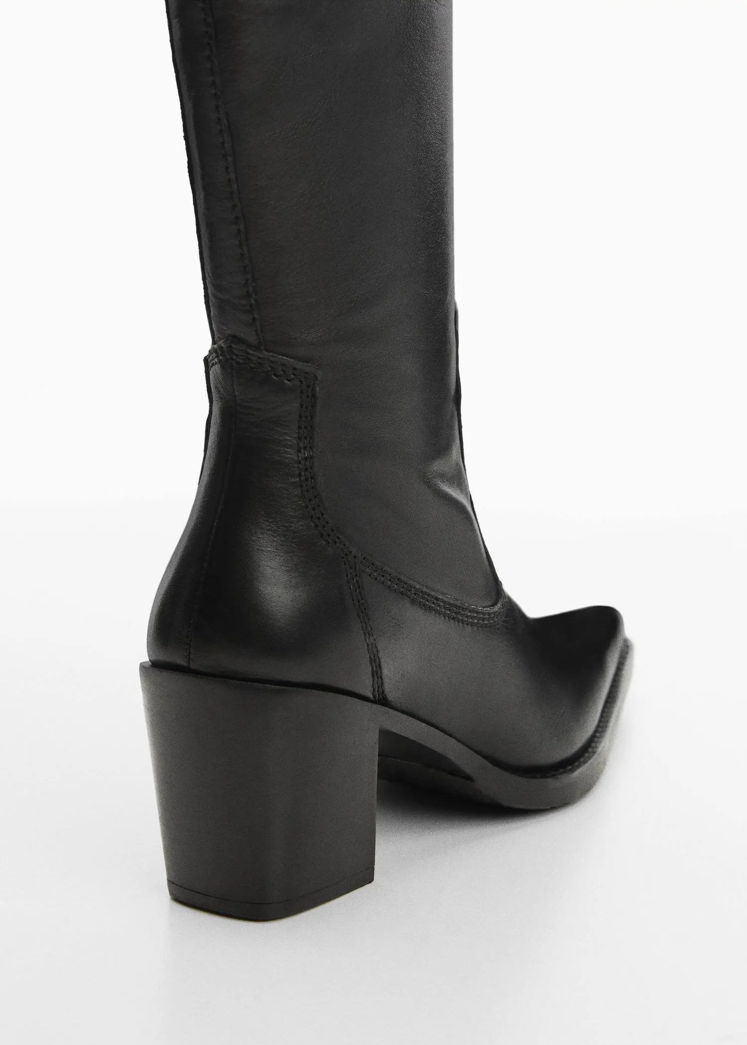 Mango High heel leather boot. 3