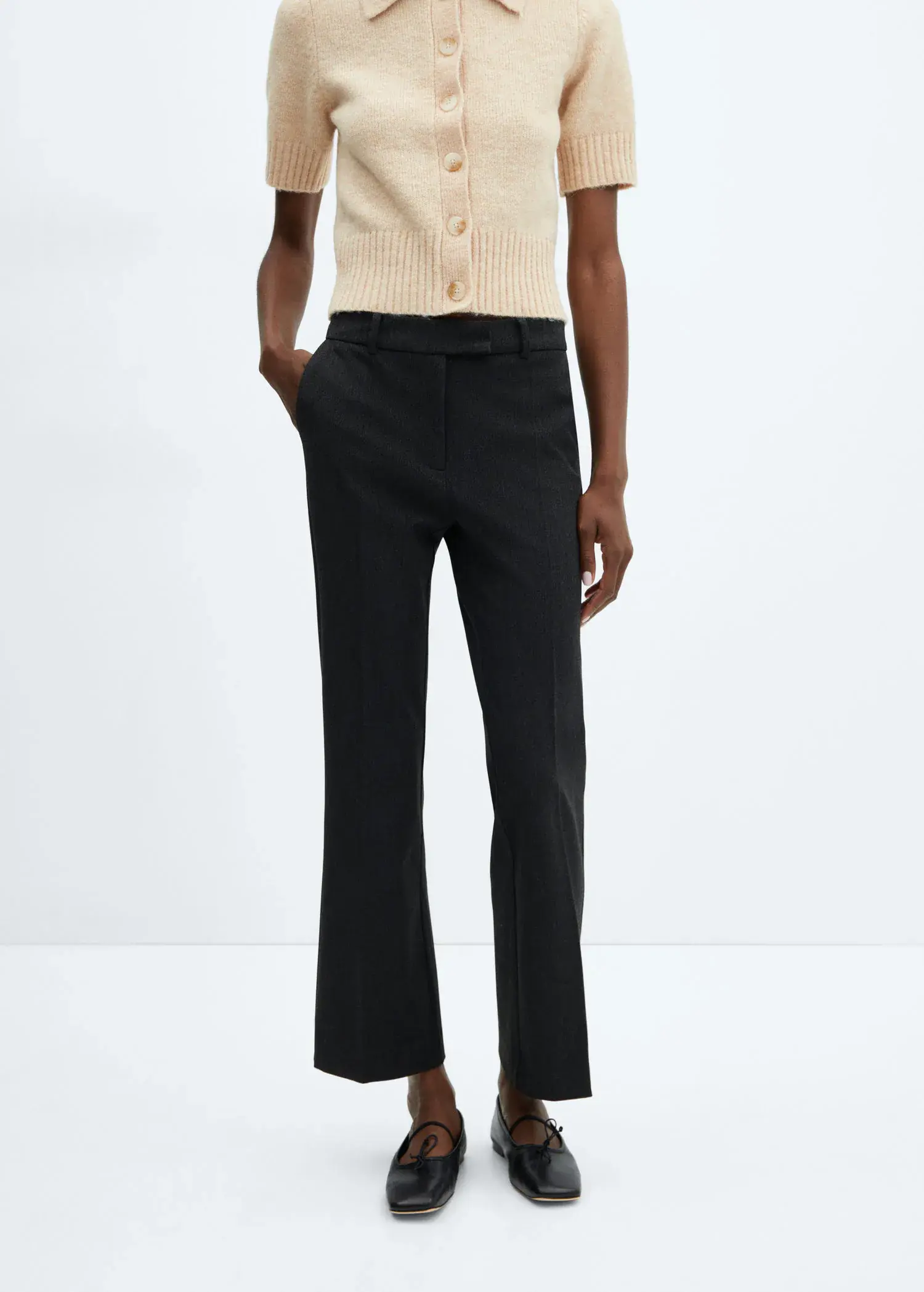Mango Cropped flared trousers. 1