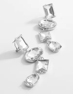 Boucles d'oreilles pendantes cristaux