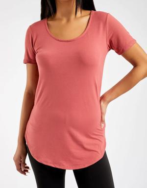 Coral - Short Sleeve Tunic Top - XS