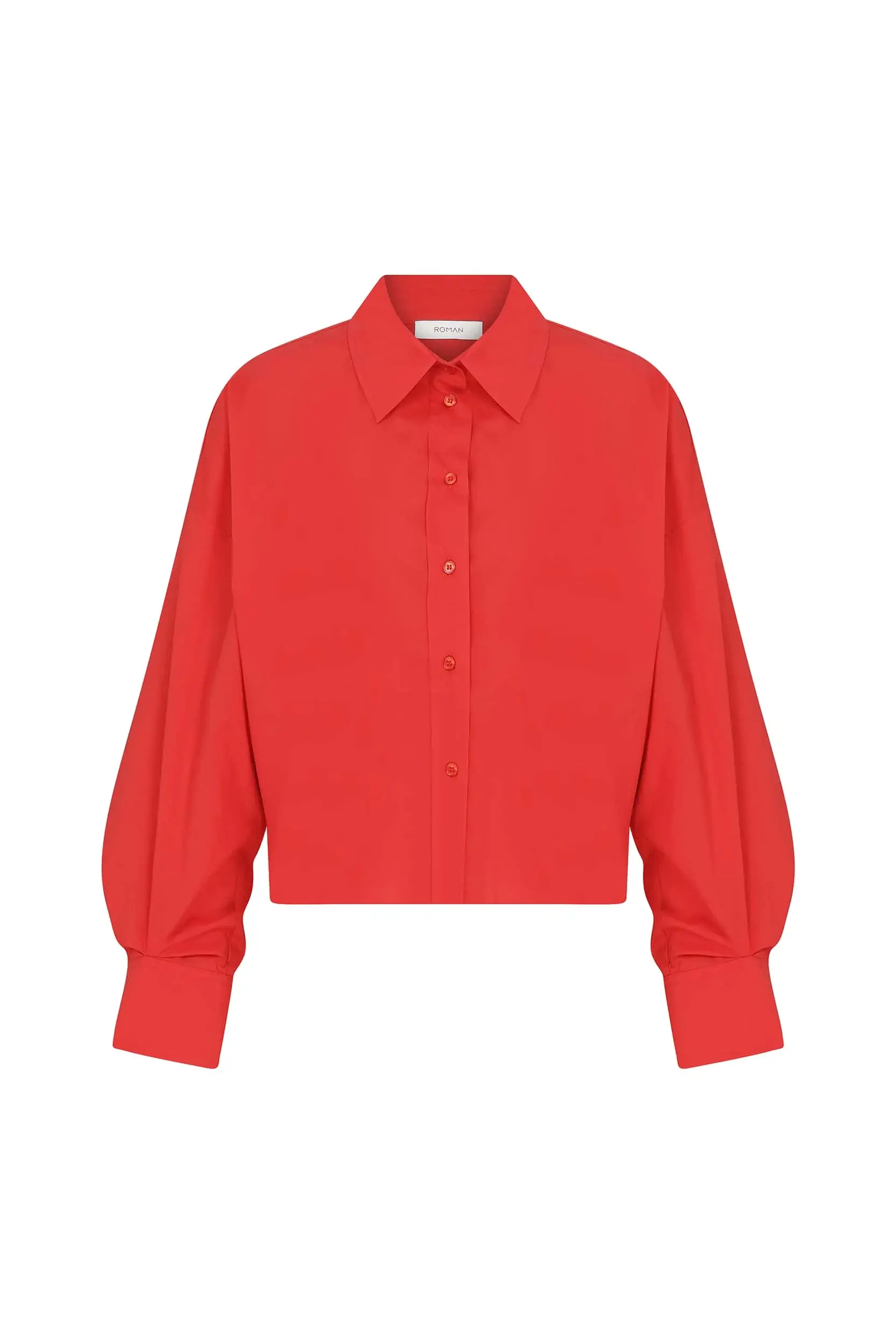 Roman Long Sleeve Red Shirt - 4 / Red. 1