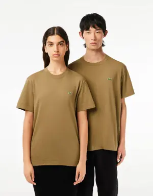 Lacoste T-shirt unisex in cotone biologico con collo rotondo